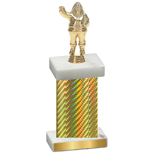 Single Gold Carbon Fiber Holiday Trophy