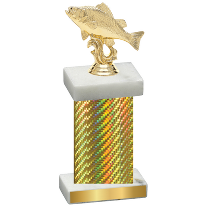 Single Gold Carbon Fiber Fishing Trophy