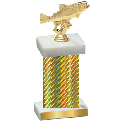 Single Gold Carbon Fiber Fishing Trophy