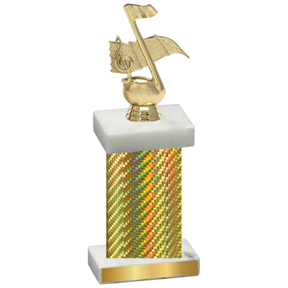 Single Gold Carbon Fiber Music Trophy