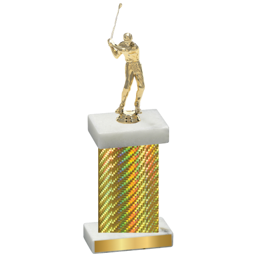 Single Gold Carbon Fiber Golf Trophy