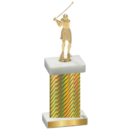 Single Gold Carbon Fiber Golf Trophy