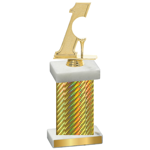 Single Gold Carbon Fiber Golf Trophy