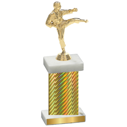 Single Gold Carbon Fiber Karate Trophy