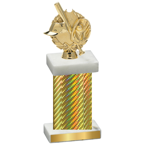 Single Gold Carbon Fiber Baseball Trophy