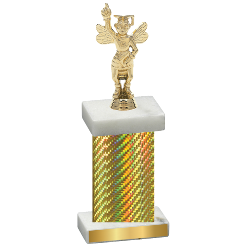 Single Gold Carbon Fiber Academics Trophy