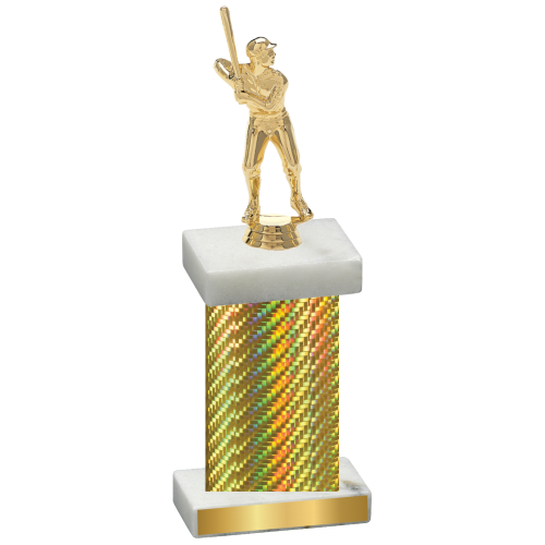 Single Gold Carbon Fiber Baseball Trophy