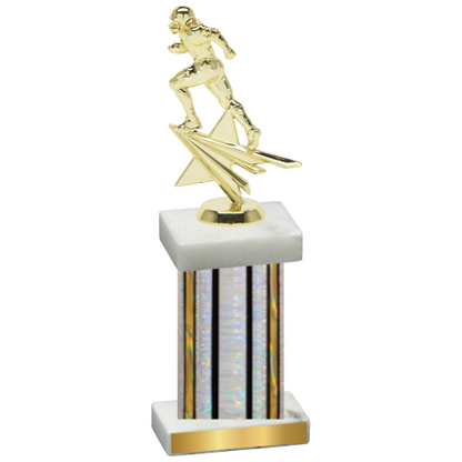 Single Silver Glacier Football Trophy