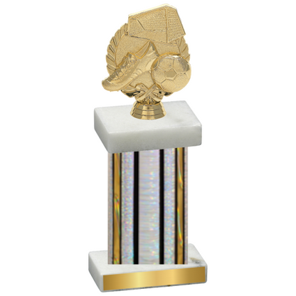 Single Silver Glacier Soccer Trophy