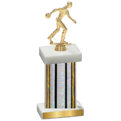 Single Silver Glacier Bowling Trophy