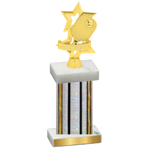 Single Silver Glacier Pickleball Trophy