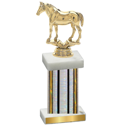 Single Silver Glacier Horses Trophy