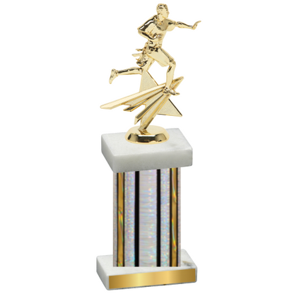 Single Silver Glacier Flag Football Trophy