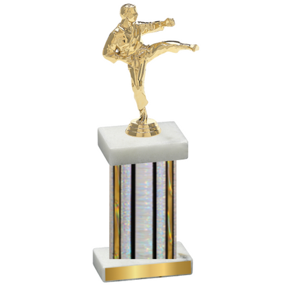 Single Silver Glacier Karate Trophy