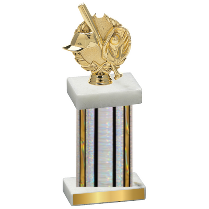 Single Silver Glacier Baseball Trophy