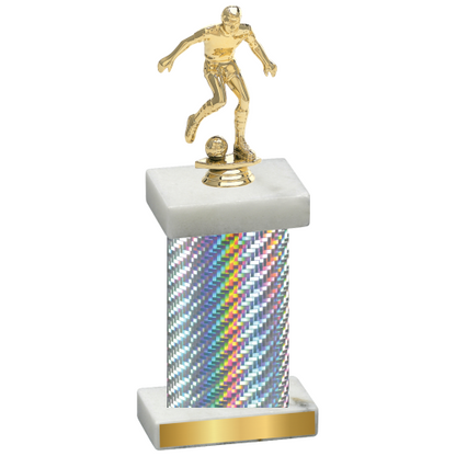 Single Silver Carbon Fiber Soccer Trophy