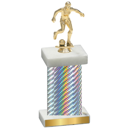 Single Silver Carbon Fiber Soccer Trophy