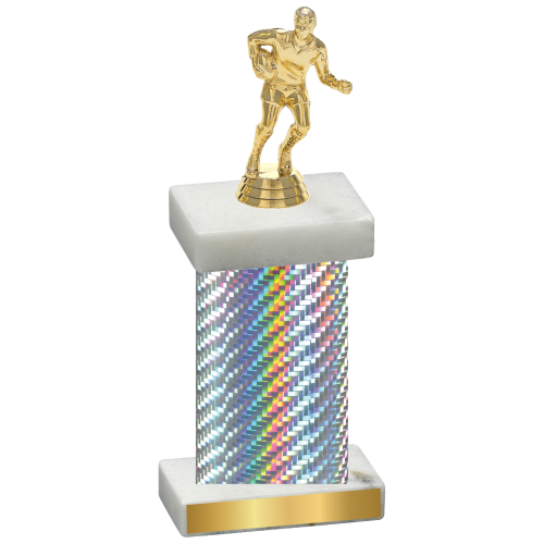 Single Silver Carbon Fiber Rugby Trophy