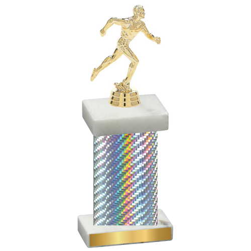 Single Silver Carbon Fiber Running Trophy