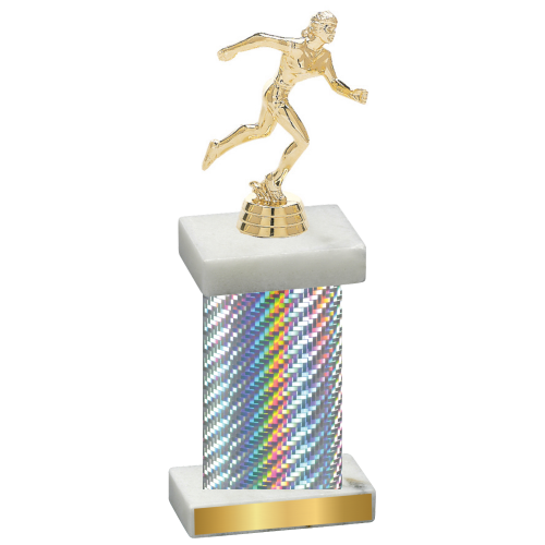 Single Silver Carbon Fiber Running Trophy