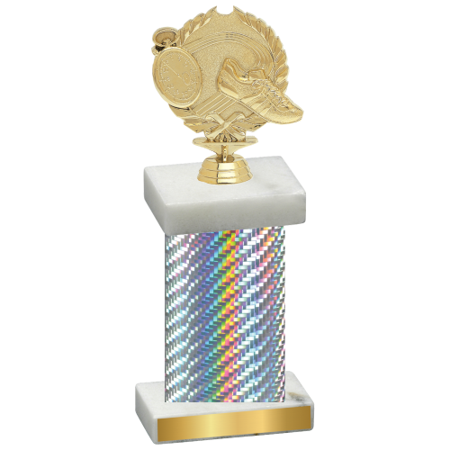 Single Silver Carbon Fiber Running Trophy