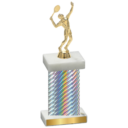 Single Silver Carbon Fiber Tennis Trophy