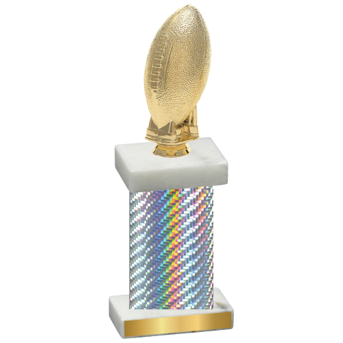 Single Silver Carbon Fiber Football Trophy