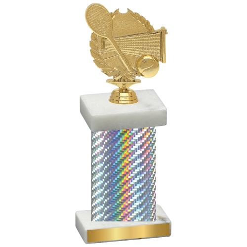 Single Silver Carbon Fiber Tennis Trophy