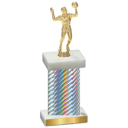 Single Silver Carbon Fiber Volleyball Trophy