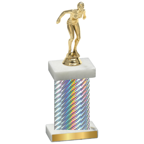 Single Silver Carbon Fiber Tennis Trophy