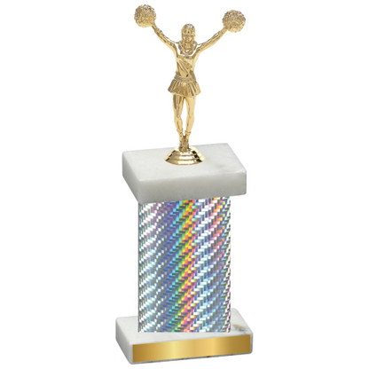 Single Silver Carbon Fiber Cheerleading Trophy