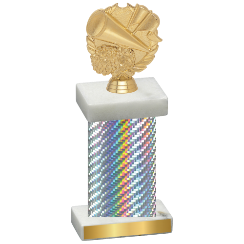 Single Silver Carbon Fiber Cheerleading Trophy