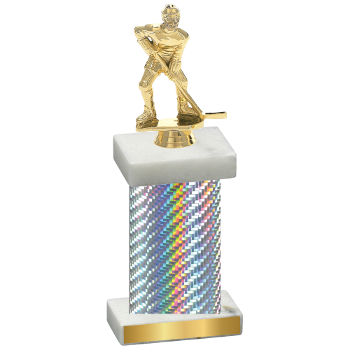 Single Silver Carbon Fiber Hockey Trophy