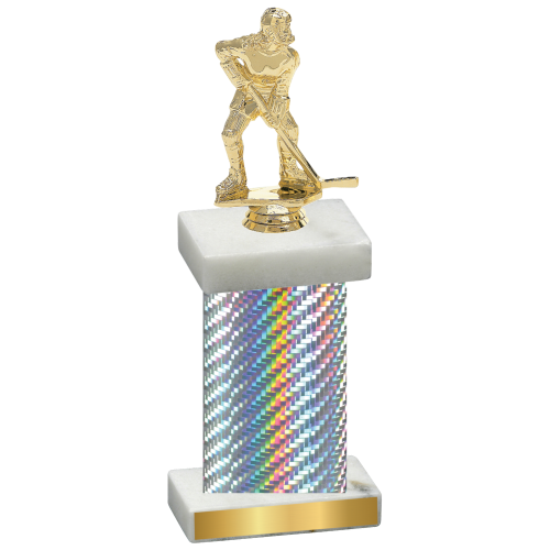 Single Silver Carbon Fiber Hockey Trophy