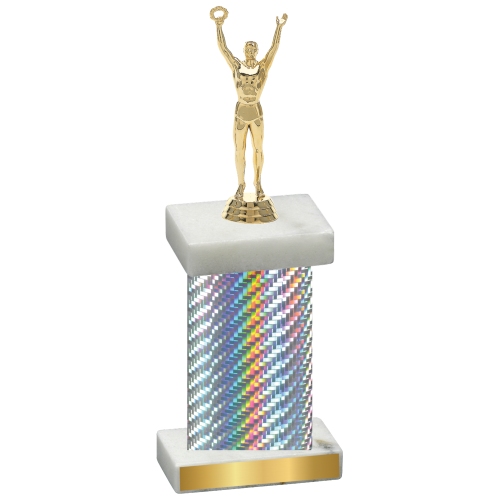 Single Silver Carbon Fiber Victory Trophy