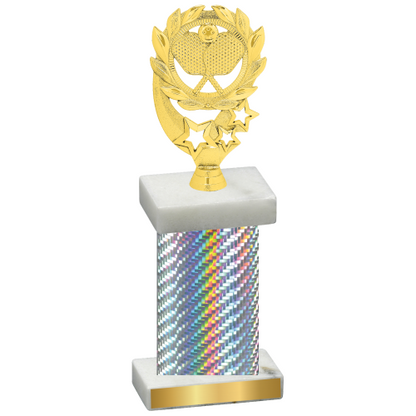 Single Silver Carbon Fiber Pickleball Trophy