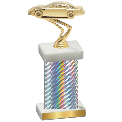 Single Silver Carbon Fiber Cars Trophy