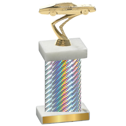 Single Silver Carbon Fiber Cars Trophy