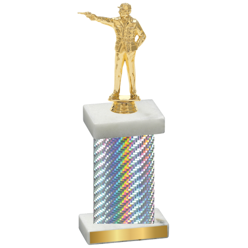 Single Silver Carbon Fiber Shooter Trophy