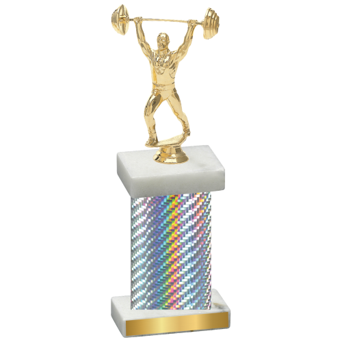 Single Silver Carbon Fiber Weights Trophy