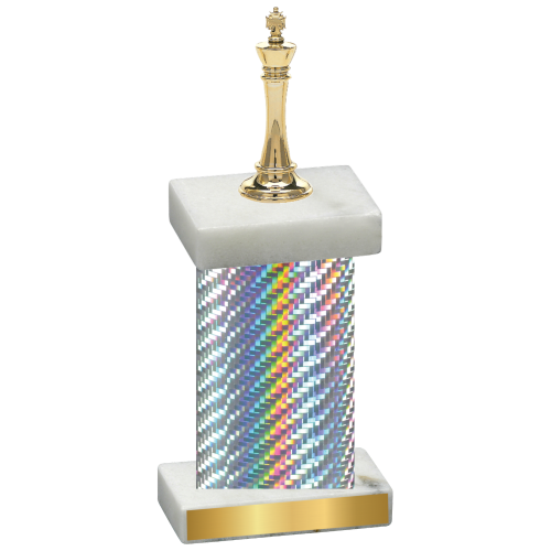 Single Silver Carbon Fiber Chess Trophy