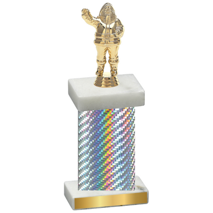 Single Silver Carbon Fiber Holiday Trophy