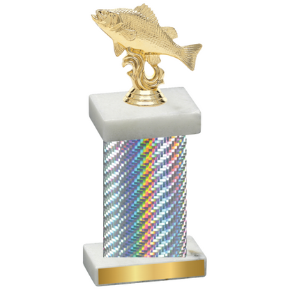 Single Silver Carbon Fiber Fishing Trophy