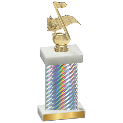 Single Silver Carbon Fiber Music Trophy