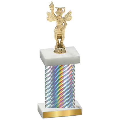 Single Silver Carbon Fiber Academics Trophy