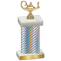 Single Silver Carbon Fiber Academics Trophy