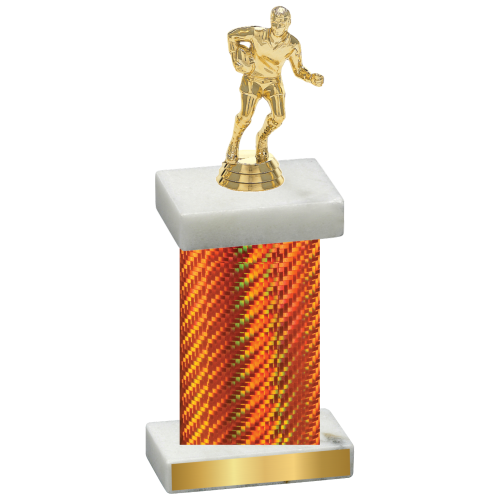 Single Orange Carbon Fiber Rugby Trophy