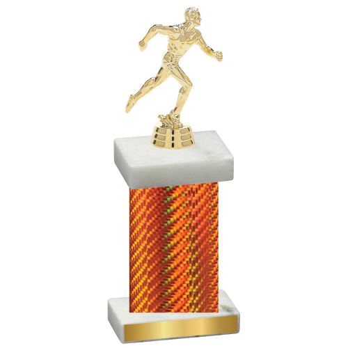 Single Orange Carbon Fiber Running Trophy