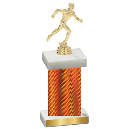 Single Orange Carbon Fiber Running Trophy