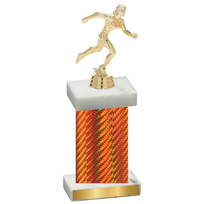 Single Orange Carbon Fiber Running Trophy